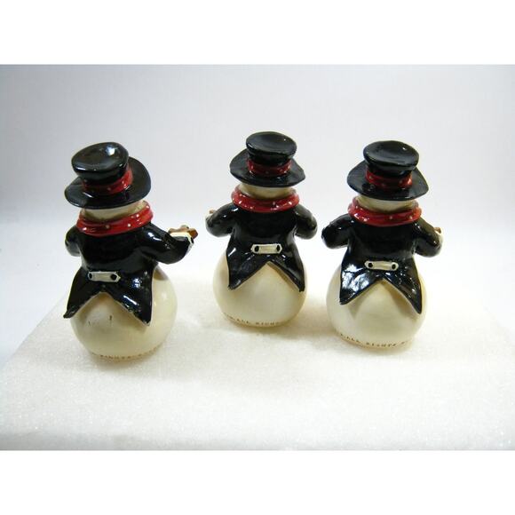 Vintage Christmas Holiday Decor Snowman set Signed 2004 P.I.L Finely Detailed - Picture 4 of 10